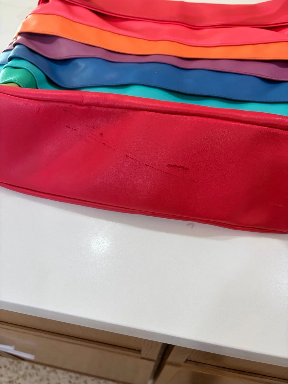 Nine West Vibrant Rainbow Colorblock Hobo Bag